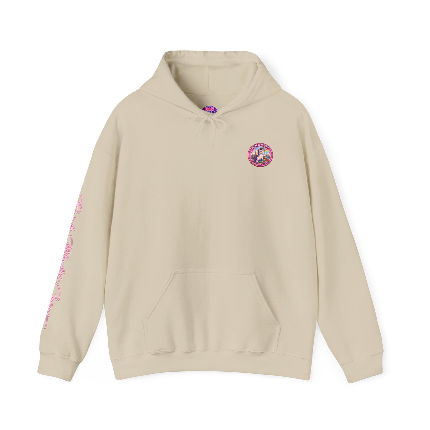 Brick Misfit Hoodie — Colorful Unicorn Rainbow Graphic Hoodie