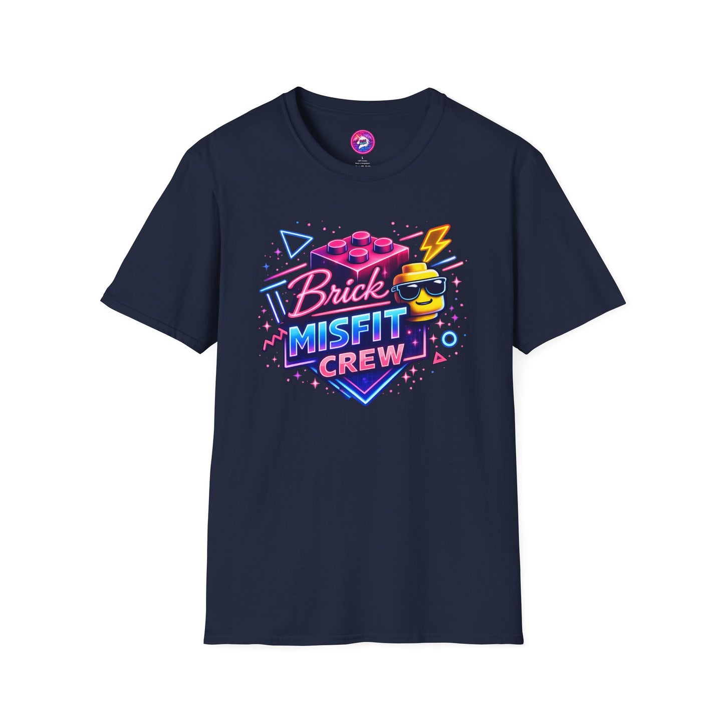 Brick Misfit Neon Retro T-Shirt