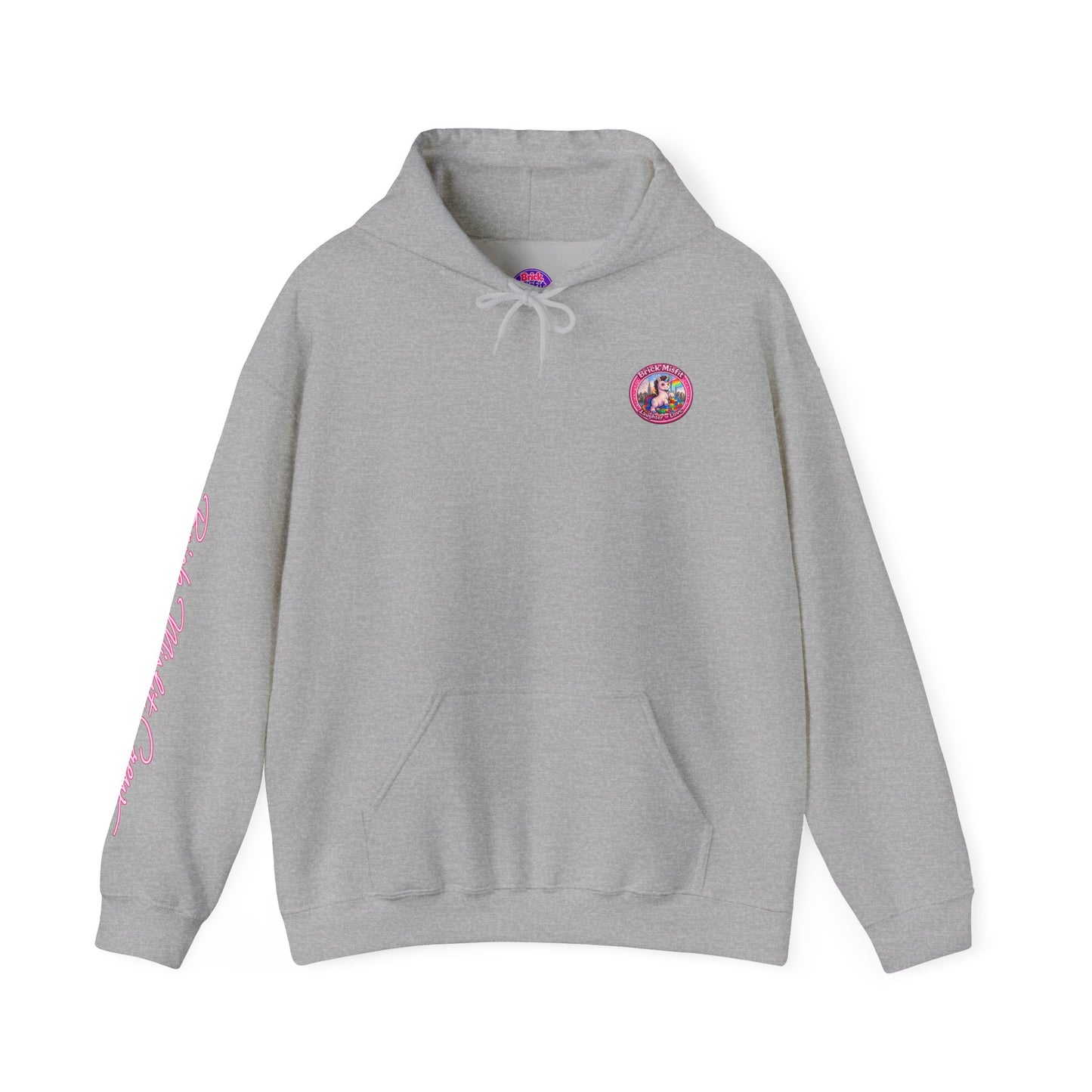 Brick Misfit Hoodie — Colorful Unicorn Rainbow Graphic Hoodie