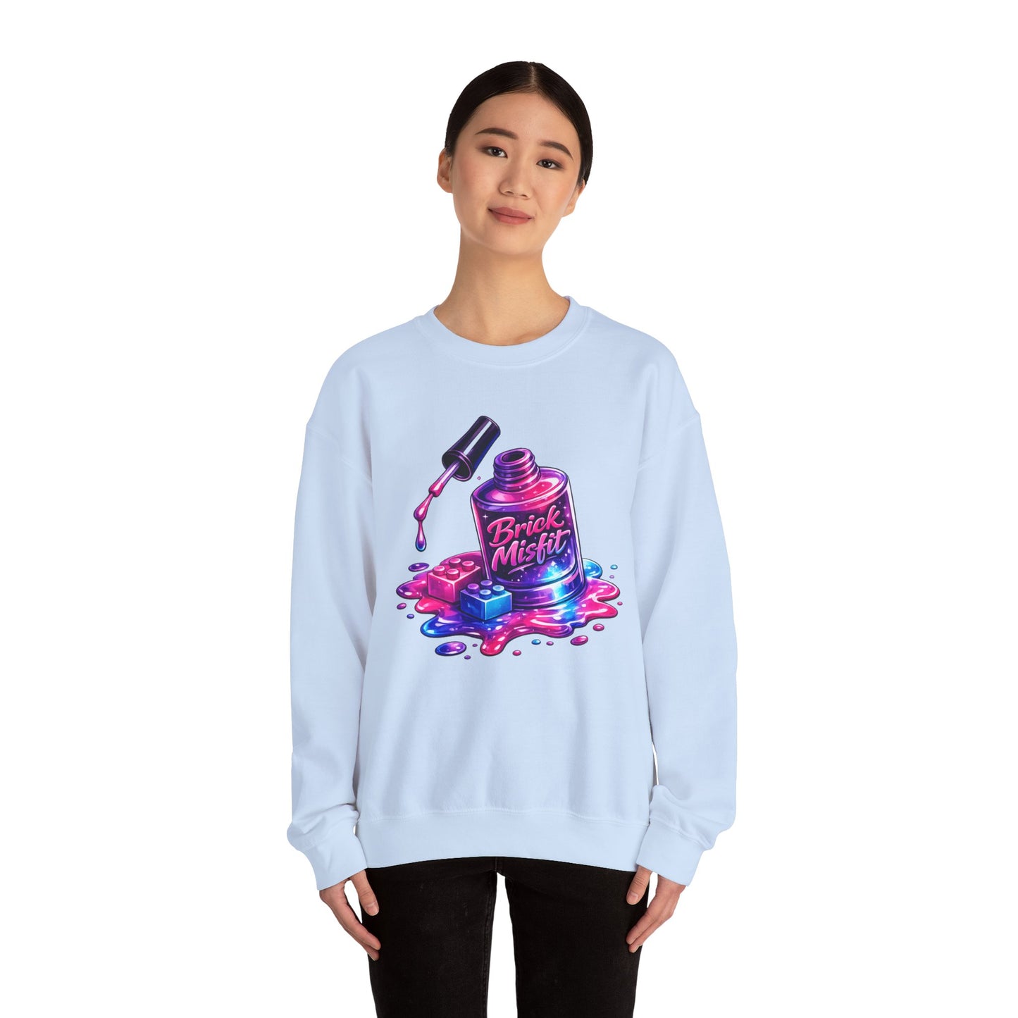Brick Misfit Nail Polish Spill Crewneck Sweatshirt