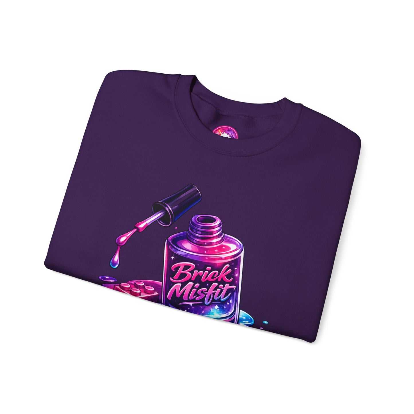 Brick Misfit Nail Polish Spill Crewneck Sweatshirt