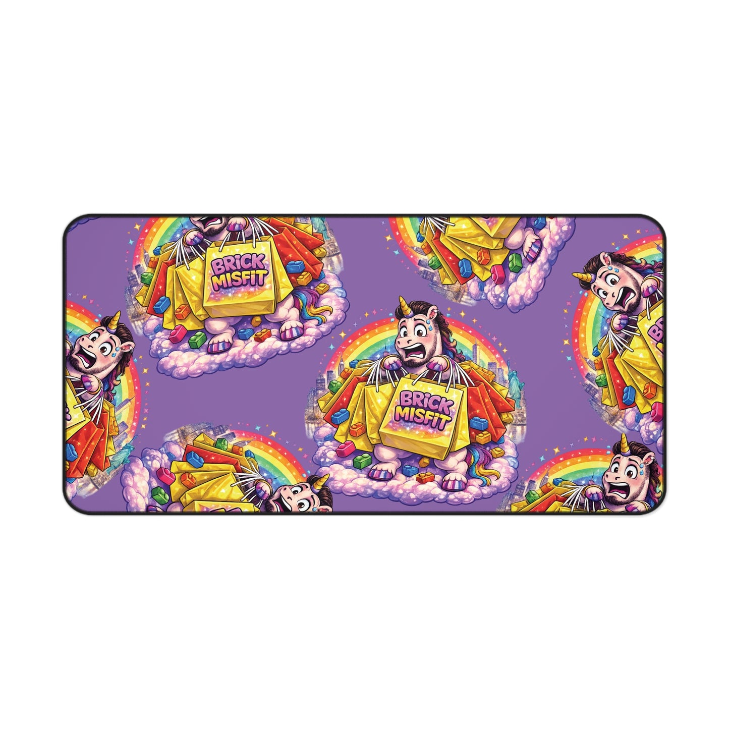 Brick Misfit Shopping Madness Unicorn Desk Mat