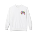 Brick Misfit sweatshirt | Rainbow clouds, kawaii building block character