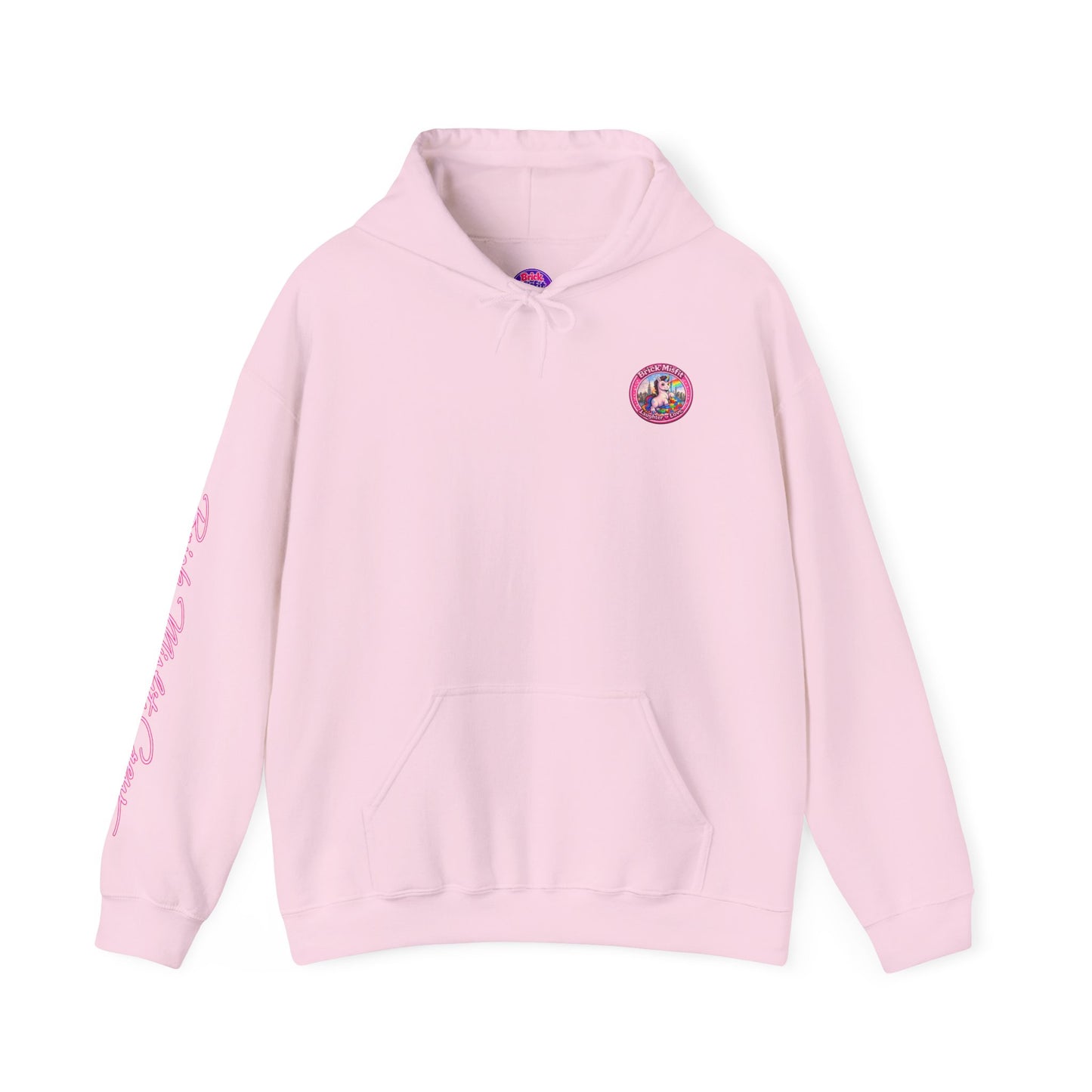 Brick Misfit Hoodie — Colorful Unicorn Rainbow Graphic Hoodie