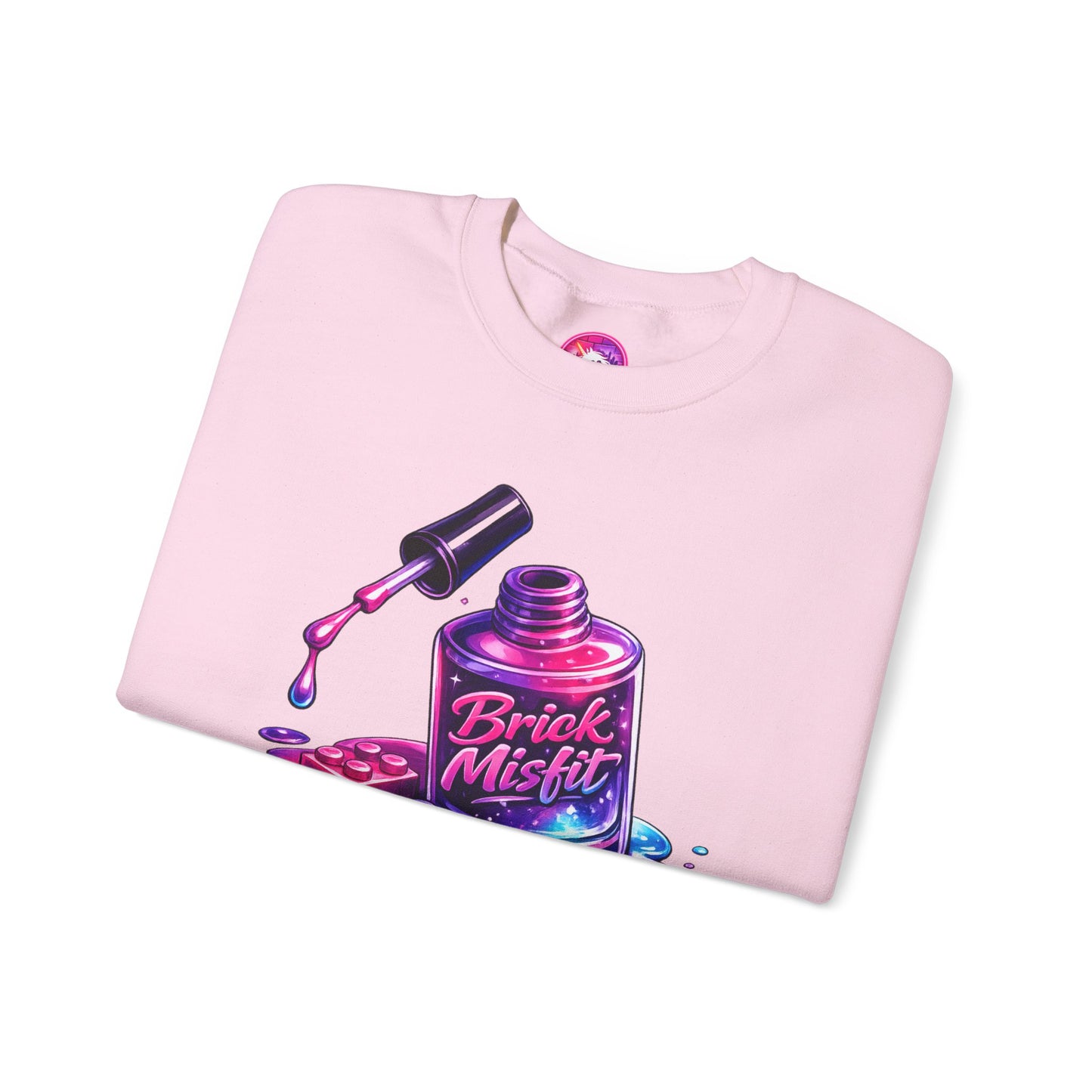 Brick Misfit Nail Polish Spill Crewneck Sweatshirt