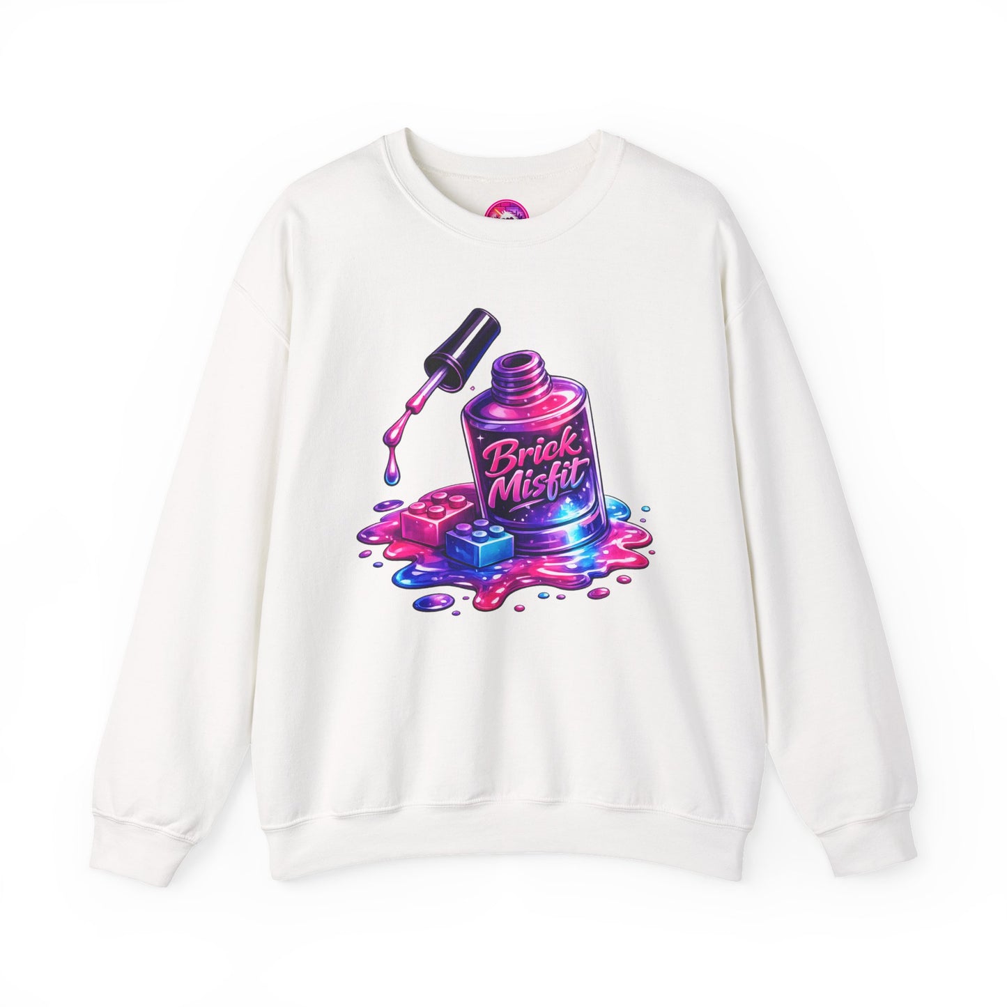 Brick Misfit Nail Polish Spill Crewneck Sweatshirt