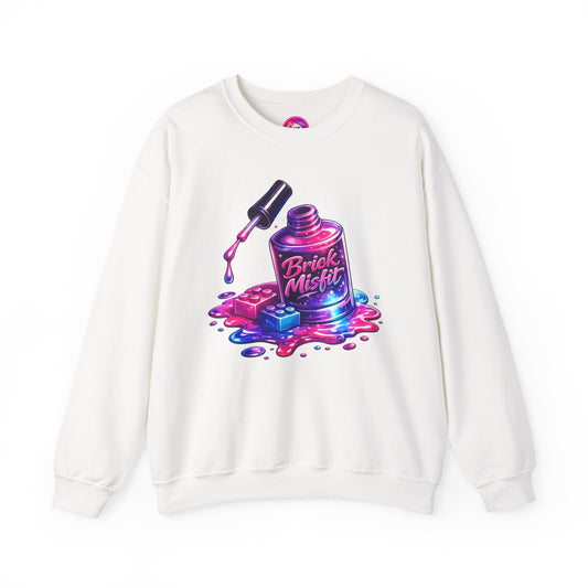 Brick Misfit Nail Polish Spill Crewneck Sweatshirt