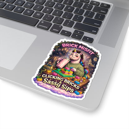 Brick Misfit Sassy Sips Kiss-Cut Sticker -INT