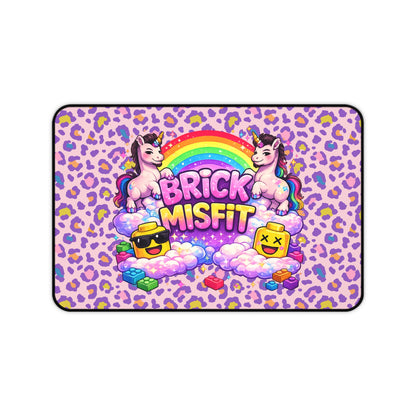 Brick Misfit Rainbow Unicorn Desk Mat