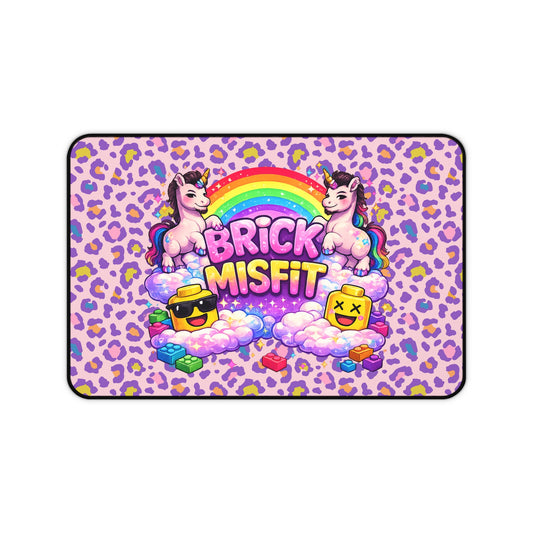 Brick Misfit Rainbow Unicorn Desk Mat
