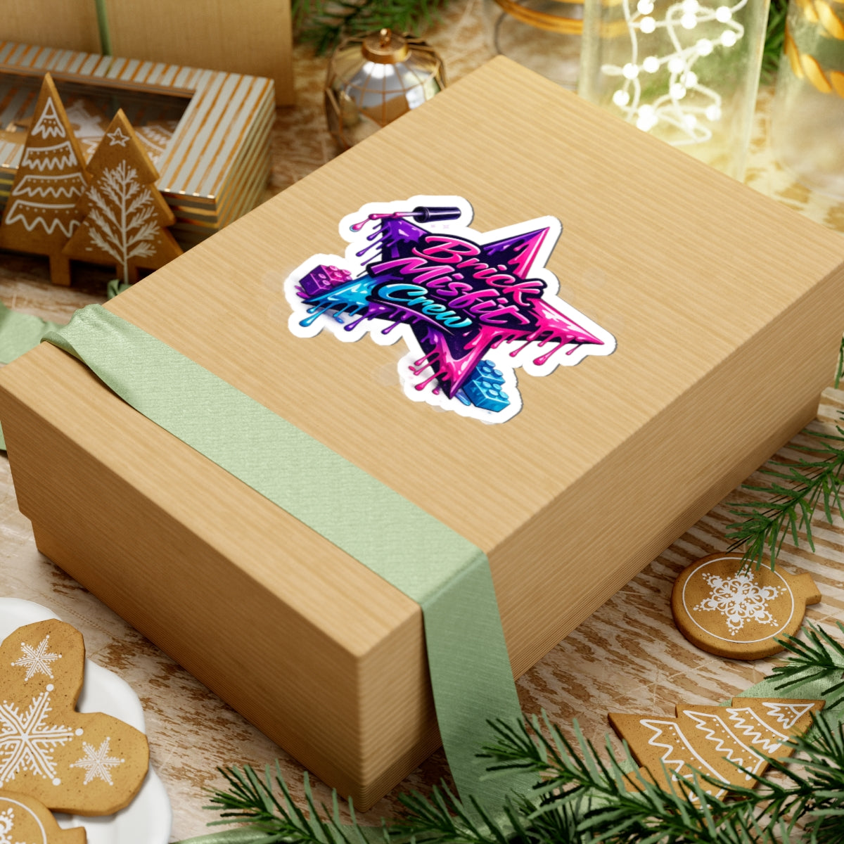 Nail Polish Painted Star - Brick Misfit Decal Sticker - INT