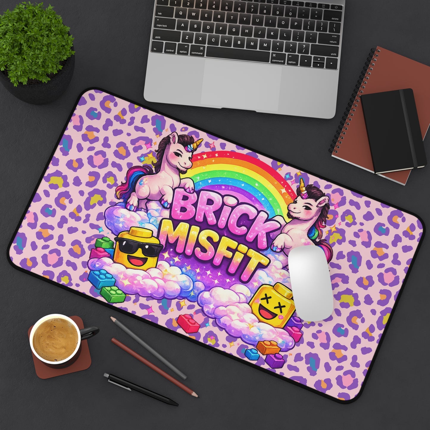 Brick Misfit Rainbow Unicorn Desk Mat -INT