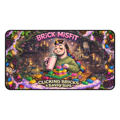 Moody Brick Misfit Sassy Sips Desk Mat