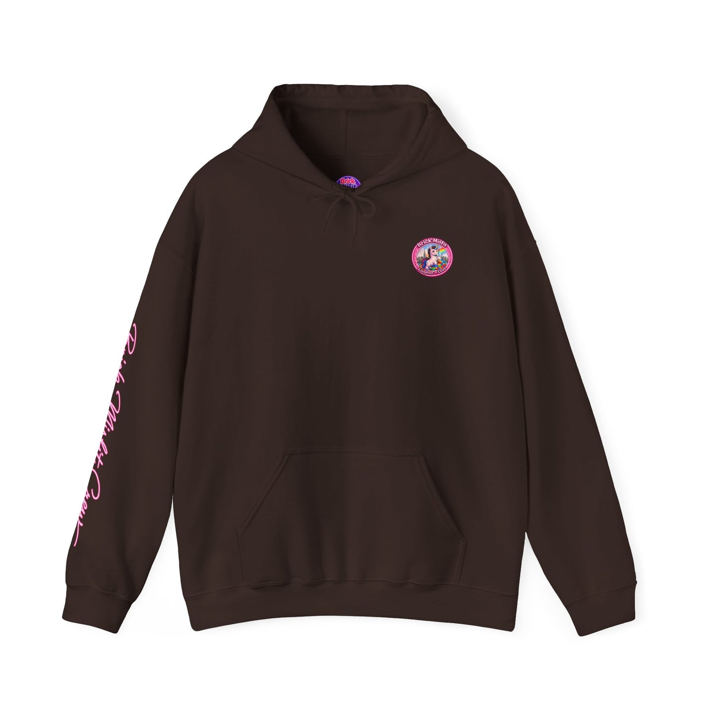 Brick Misfit Hoodie — Colorful Unicorn Rainbow Graphic Hoodie