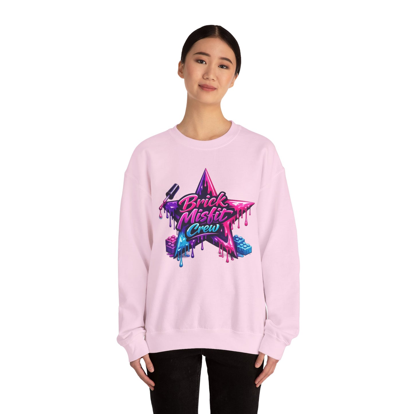 Brick Misfit Nail Polish Drip Crewneck Sweatshirt