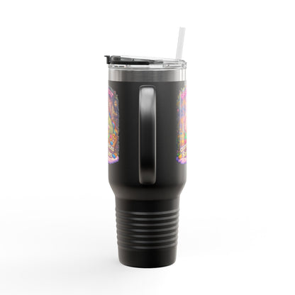 Insulated Travel Mug — "Brick Misfit" Sassy Sips 40oz Tumbler