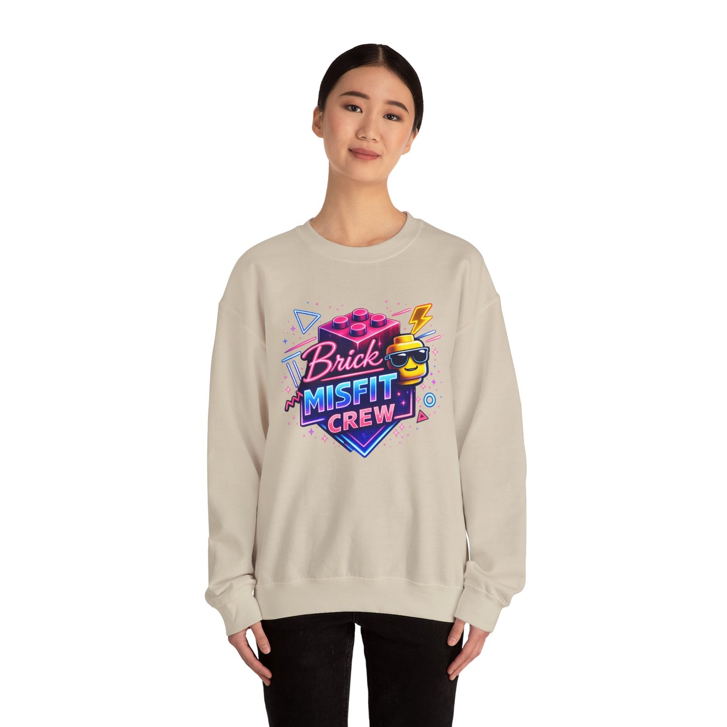 Brick Misfit Retro Bricks Crewneck Sweatshirt