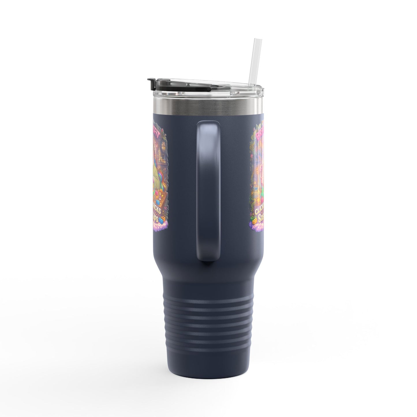 Insulated Travel Mug — "Brick Misfit" Sassy Sips 40oz Tumbler