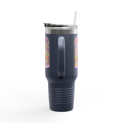 Insulated Travel Mug — "Brick Misfit" Sassy Sips 40oz Tumbler