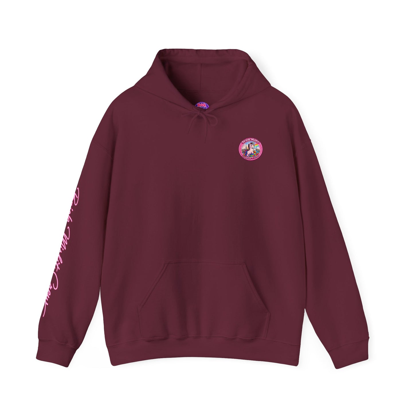 Brick Misfit Hoodie — Colorful Unicorn Rainbow Graphic Hoodie