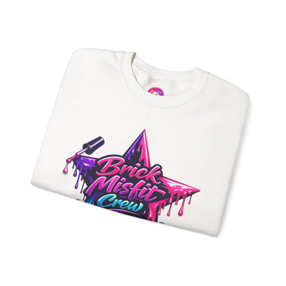 Brick Misfit Nail Polish Drip Crewneck Sweatshirt -INT