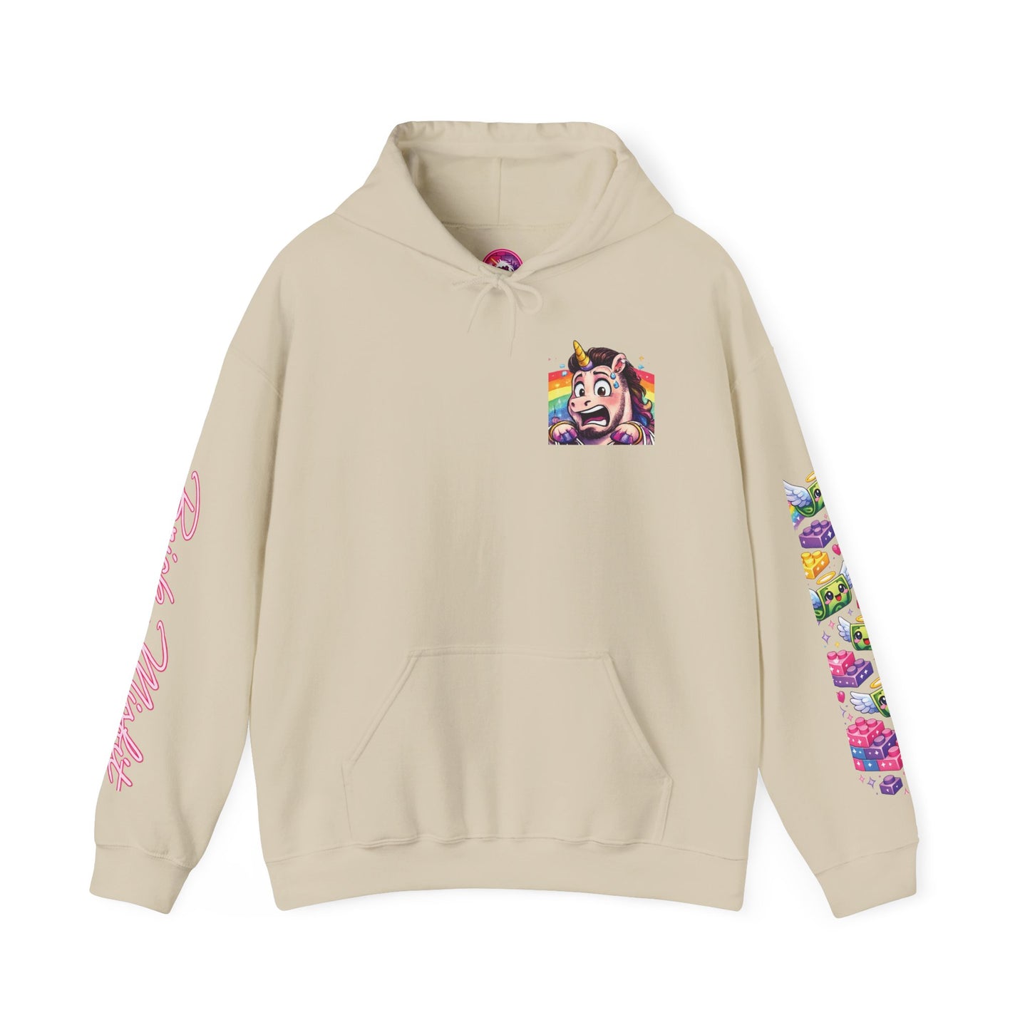 Brick Misfit Crew Shopping Madness Unicorn Hoodie with Sleeve Detail