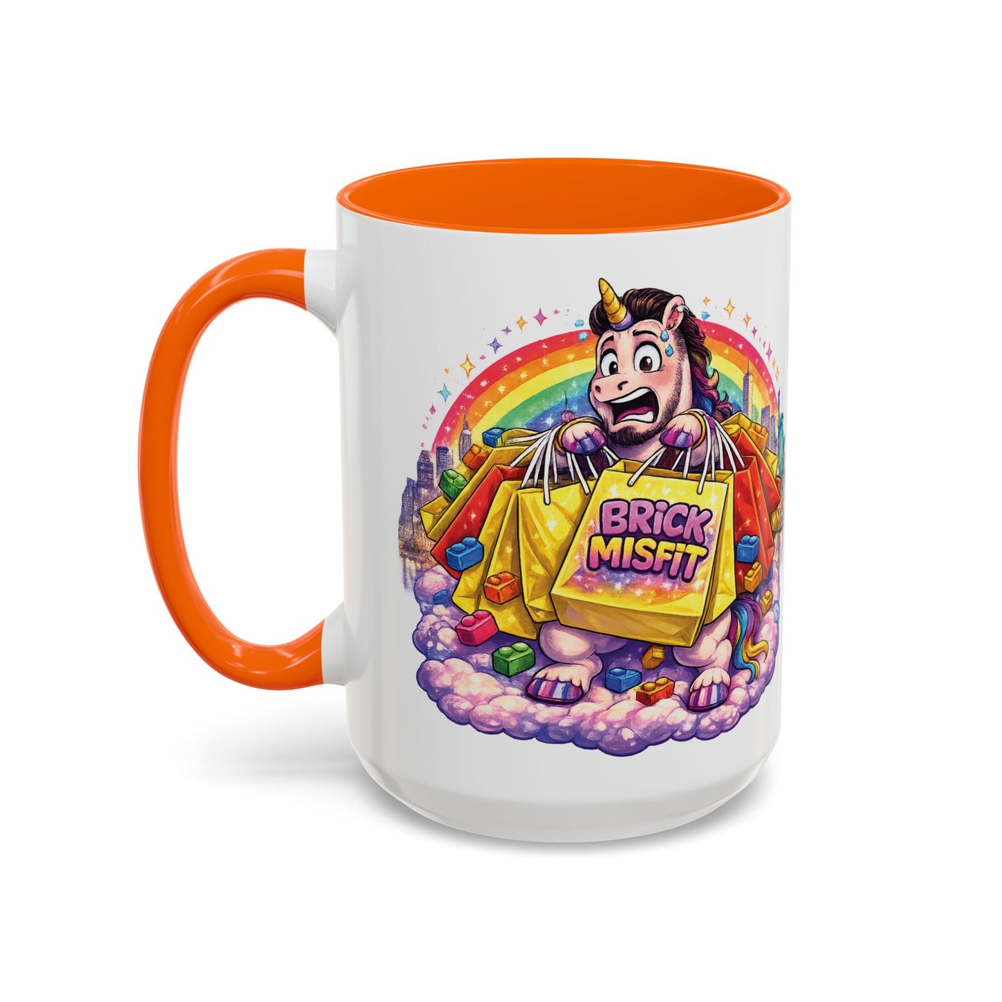 Brick Misfit Shopping Madness Unicorn Coffee Mug 15oz -INT