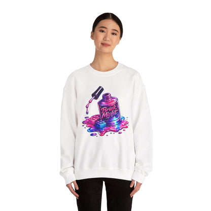 Brick Misfit Nail Polish Spill Crewneck Sweatshirt
