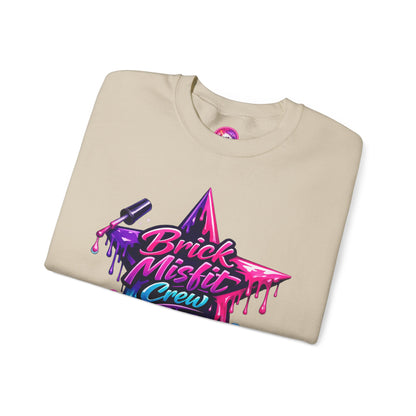 Brick Misfit Nail Polish Drip Crewneck Sweatshirt -INT