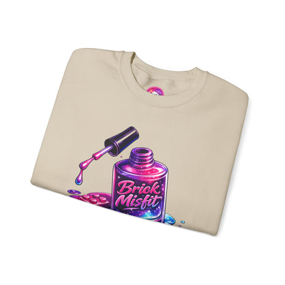 Brick Misfit Nail Polish Spill Crewneck Sweatshirt