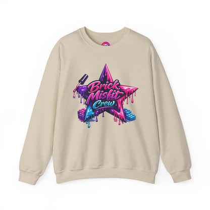 Brick Misfit Nail Polish Drip Crewneck Sweatshirt