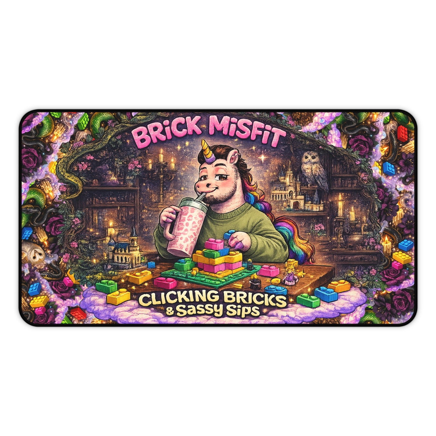 Brick Misfit Sassy Sips Desk Mat -INT
