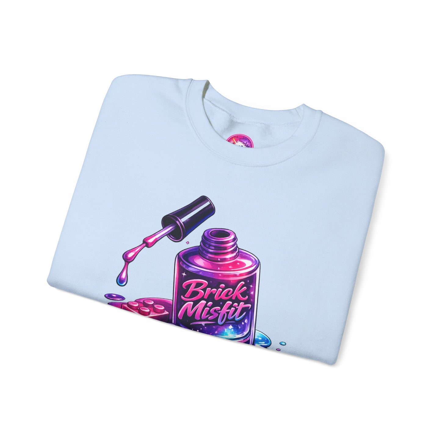 Brick Misfit Nail Polish Spill Crewneck Sweatshirt