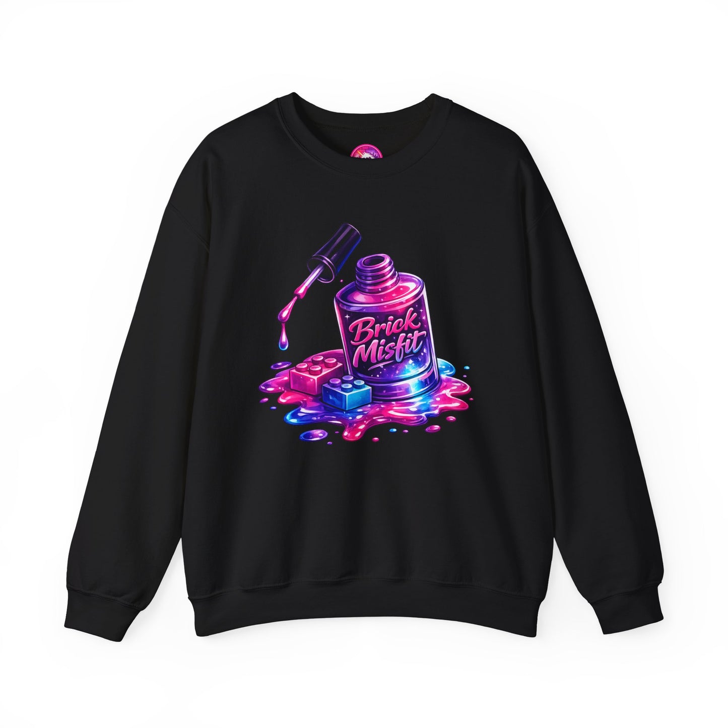Brick Misfit Nail Polish Spill Crewneck Sweatshirt