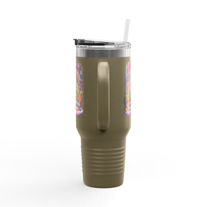 Insulated Travel Mug — "Brick Misfit" Sassy Sips 40oz Tumbler