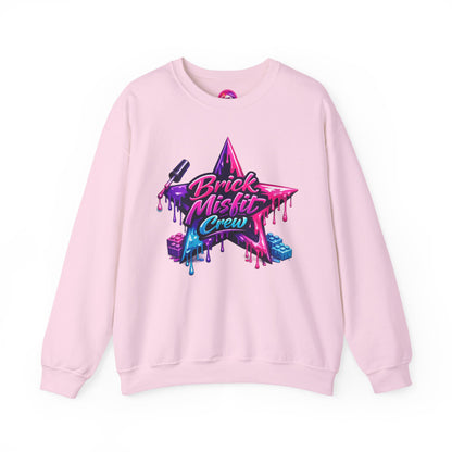 Brick Misfit Nail Polish Drip Crewneck Sweatshirt -INT