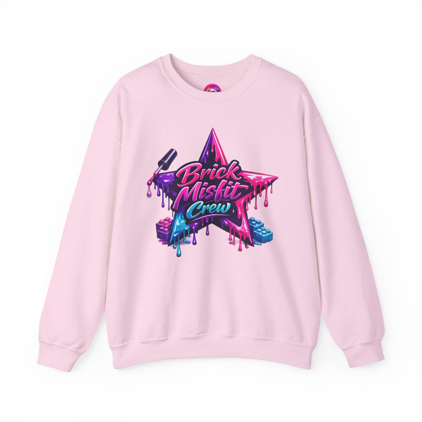 Brick Misfit Nail Polish Drip Crewneck Sweatshirt