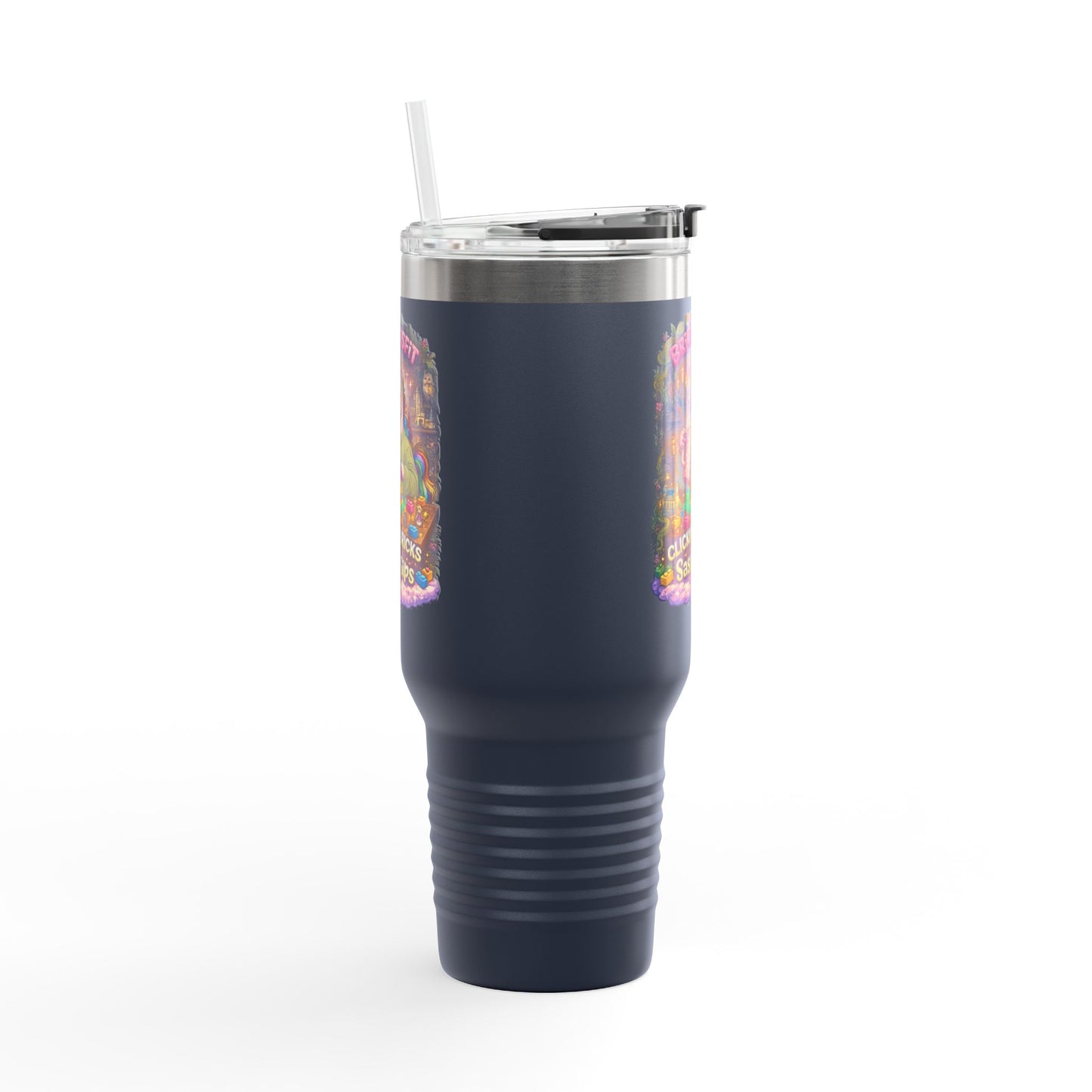 Insulated Travel Mug — "Brick Misfit" Sassy Sips 40oz Tumbler
