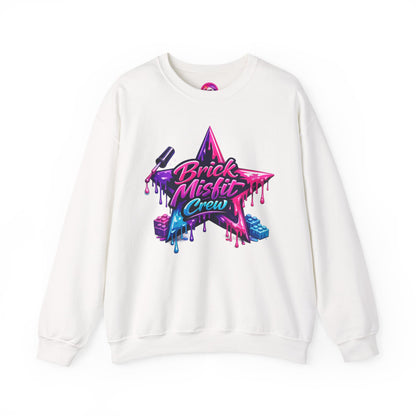 Brick Misfit Nail Polish Drip Crewneck Sweatshirt -INT