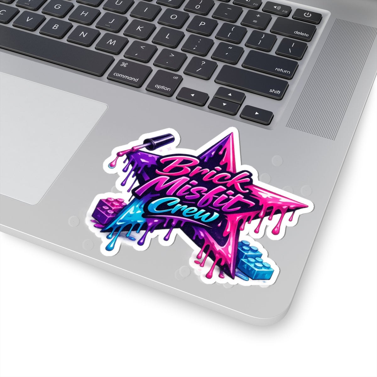 Nail Polish Painted Star - Brick Misfit Decal Sticker - INT