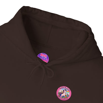 Brick Misfit Hoodie — Colorful Unicorn Rainbow Graphic Hoodie